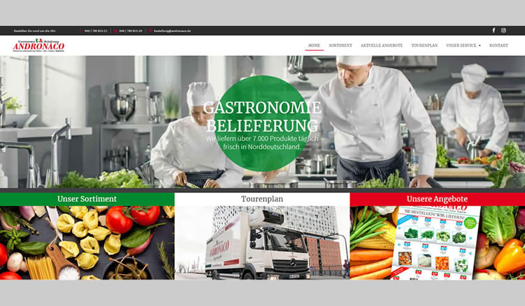 Andronaco Gastronomie Belieferung jetzt online